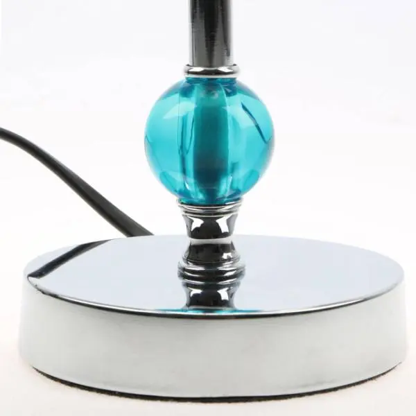 Evaine Teal Acrylic Ball Table Lamp - Image 3