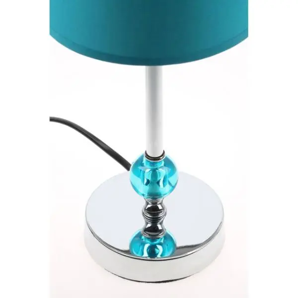 Evaine Teal Acrylic Ball Table Lamp - Image 4
