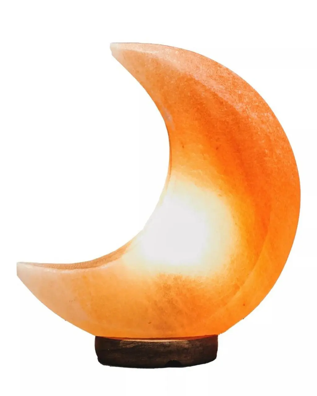 Nepal Crescent Moon Pink Natural Salt Lamp - Image 3